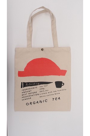 ティーハウス　スナップ付A4トート(2枚入り)