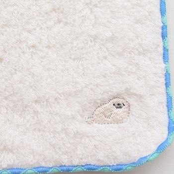 シロマル　ワンポイント刺繍タオル(5枚入り)