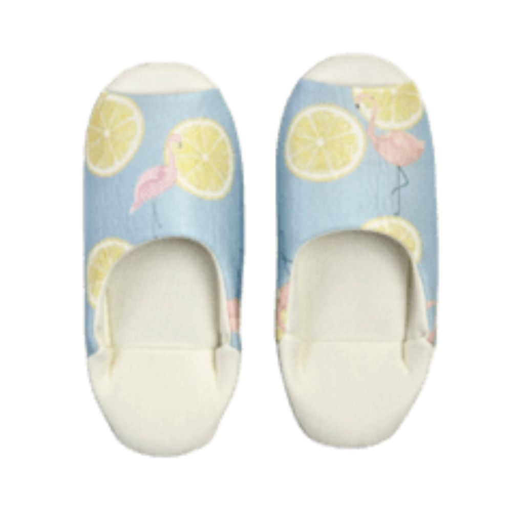レモンフラミンゴ　ひんやりルームシューズ