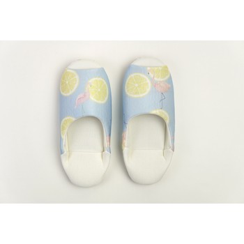 レモンフラミンゴ　ひんやりルームシューズ