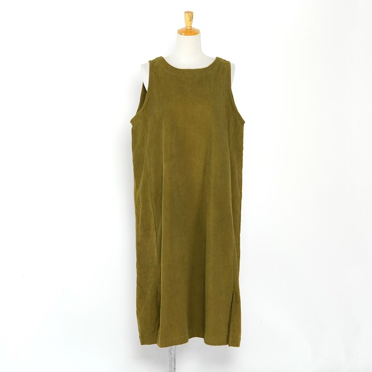 コーデュロイ無地　2WAYジャンパースカート