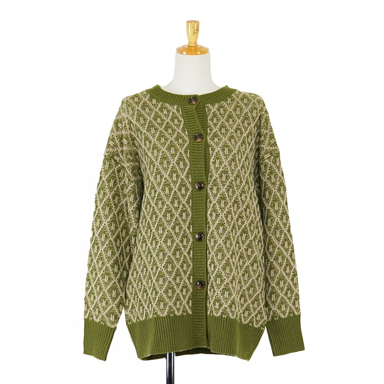 ジャカード　カーディガン