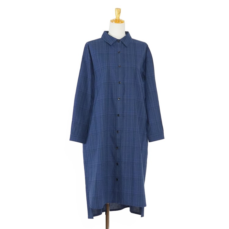 チェックジャーナル　前開きワンピース