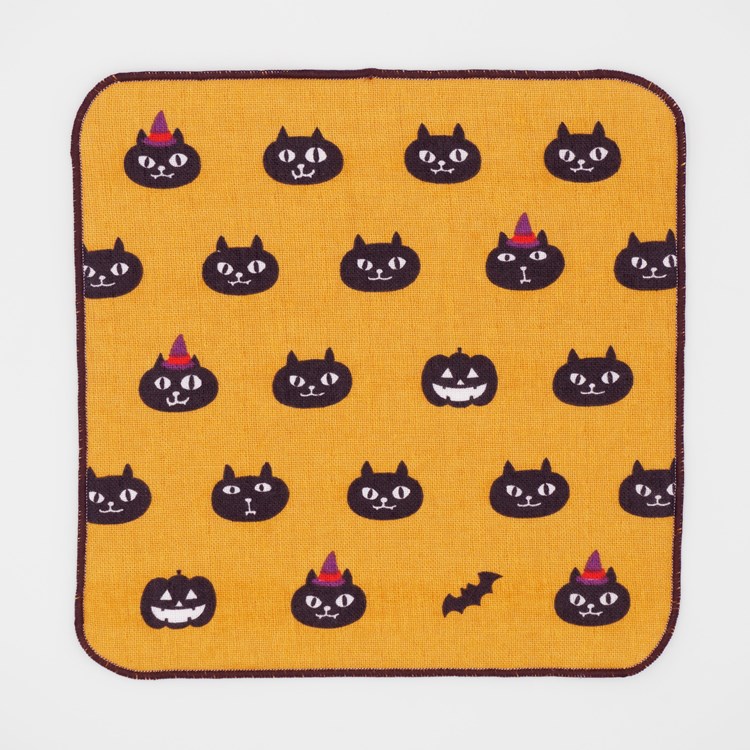 ハロウィンネコマン　ガーゼタオル(5枚入り)