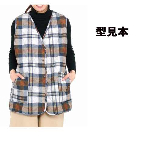 ポルク　キルト前あきベスト