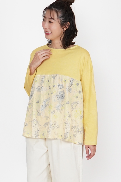 ラインフラワー　プルオーバー