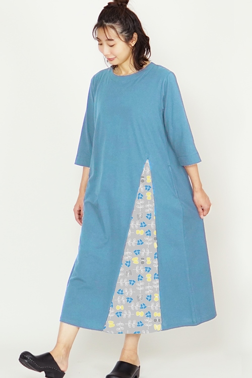 蝶ト花　サイドパッチワンピース