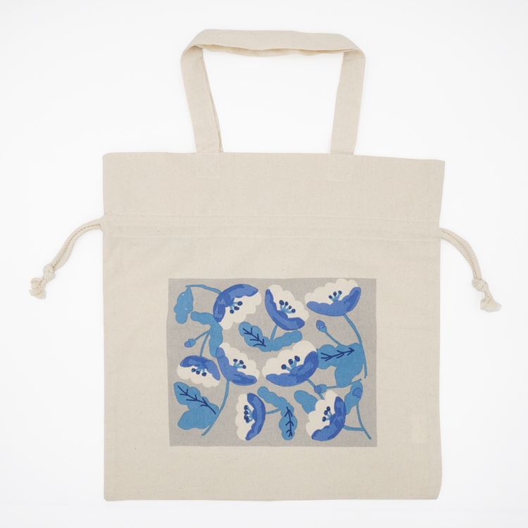 ポピーダンス　ビッグ巾着バッグ