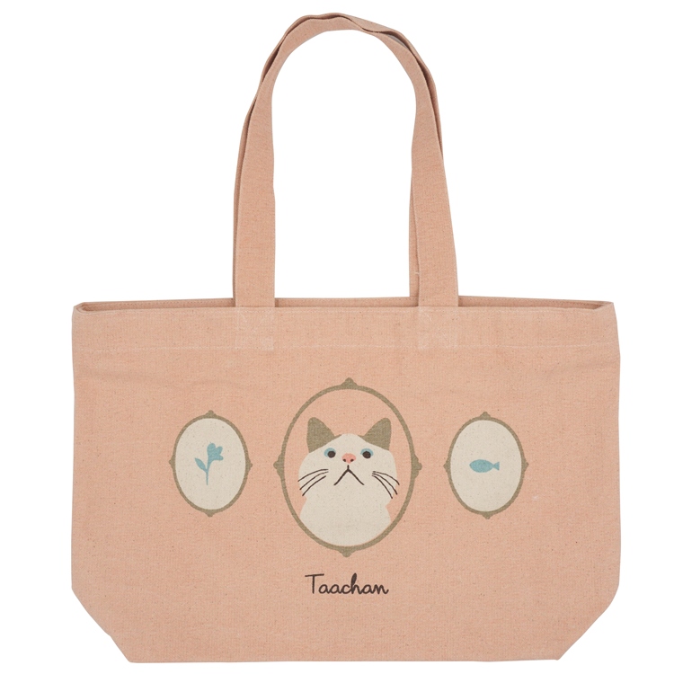 カメオターチャン　ファスナー付A4トート　(2枚入り)