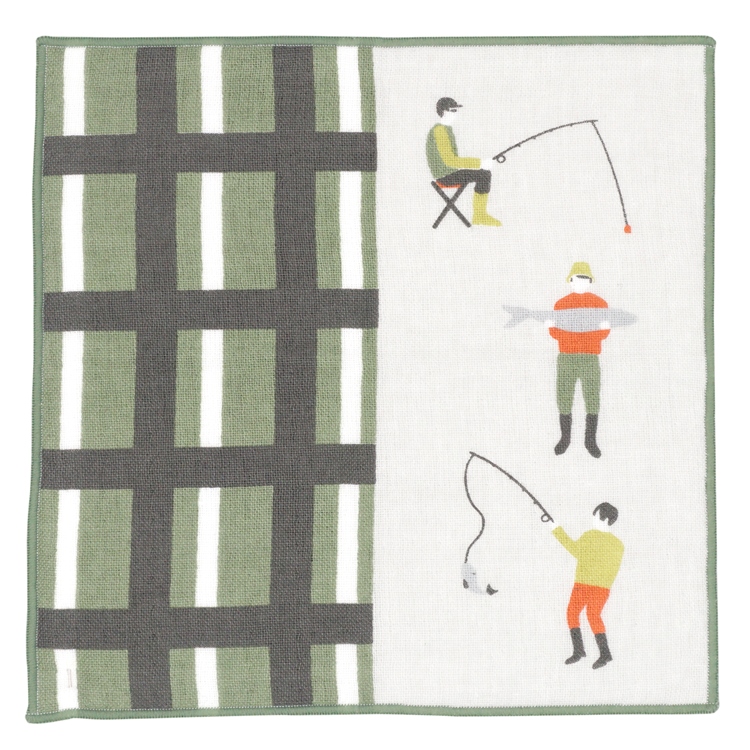 フィッシング　ガーゼタオル(5枚入り)