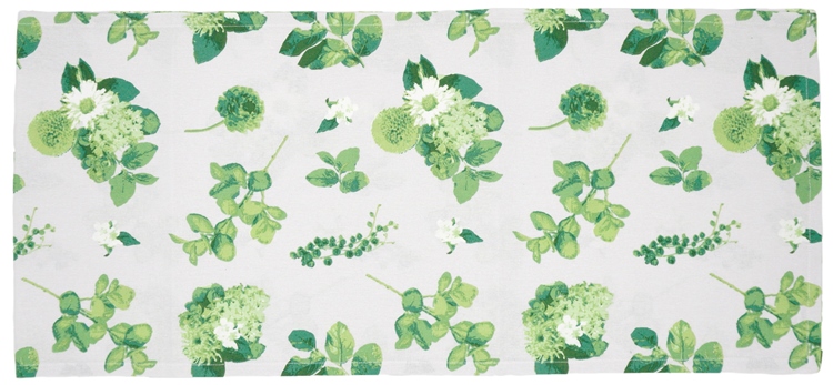 グリーンフラワー　テーブルランナー