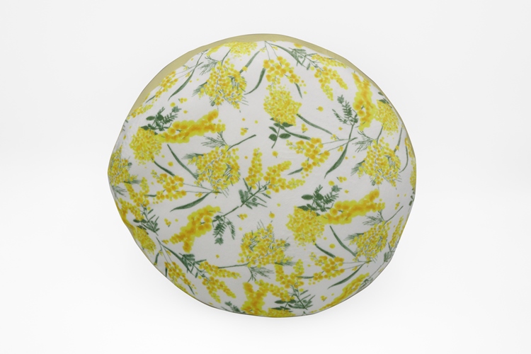 イエローシャワー　ラウンドクッション