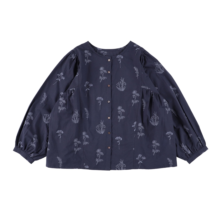 フラワーベッド　前開きプルオーバー