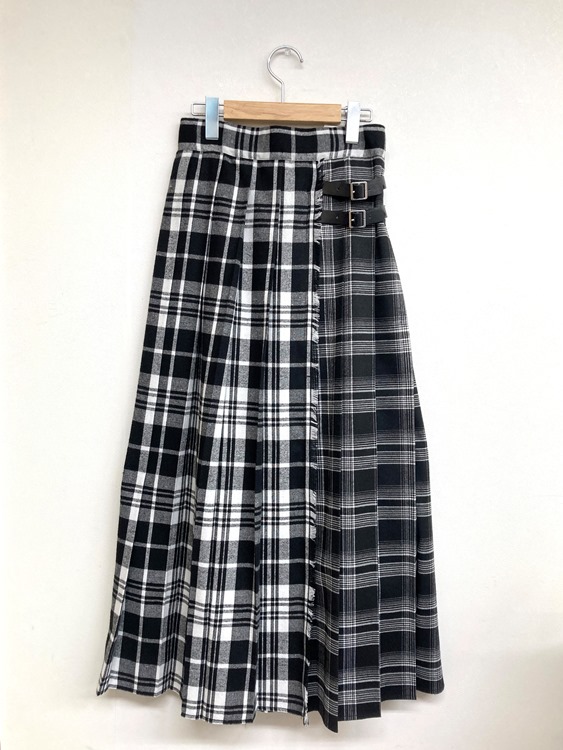 キルト　プリーツスカート