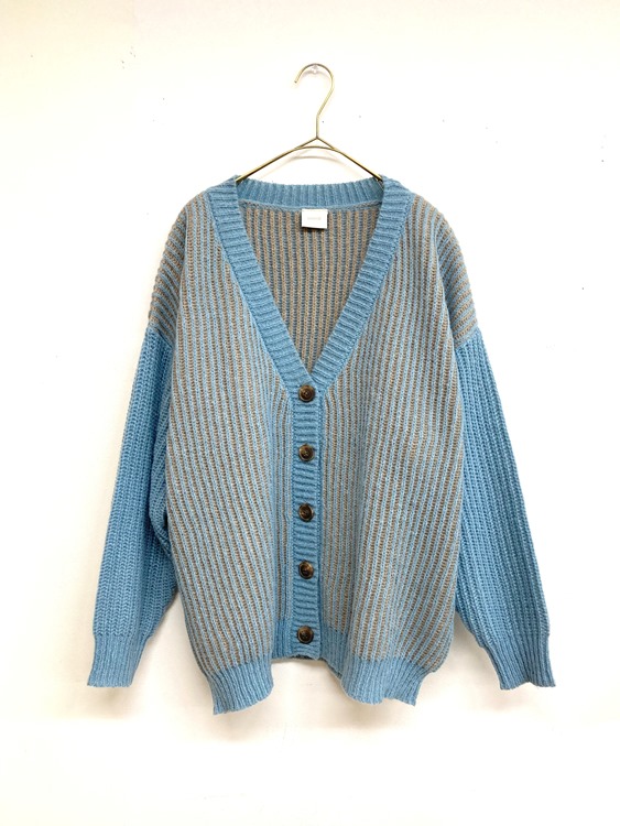 畦ストライプ　カーディガン