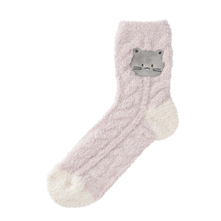 グレイネコ　ルームソックス