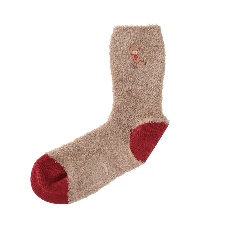 キュアベア　かかと保湿ルームソックス