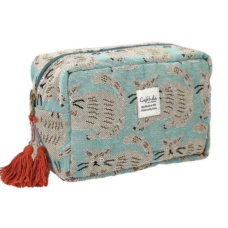 アビ　マチ付ポーチ