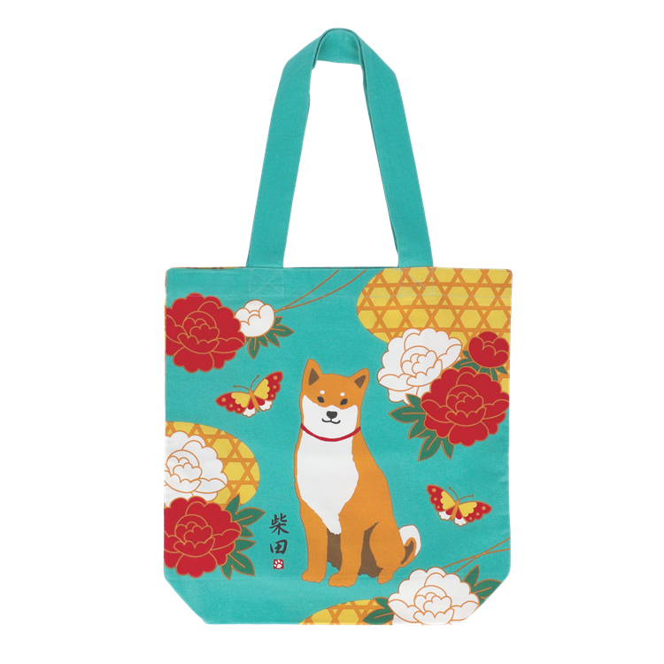 ぼたんもようしばた　A4トート　(2枚入り)