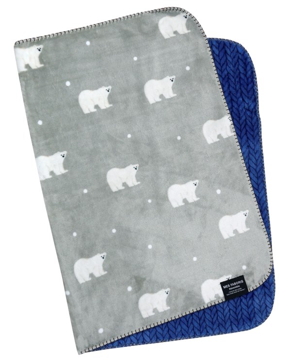 シロクマスノウ　リバーシブルブランケット