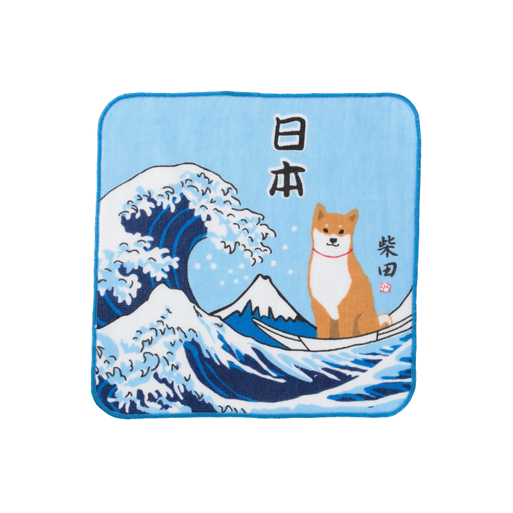 おおなみしばた　ガーゼタオル(5枚入り)