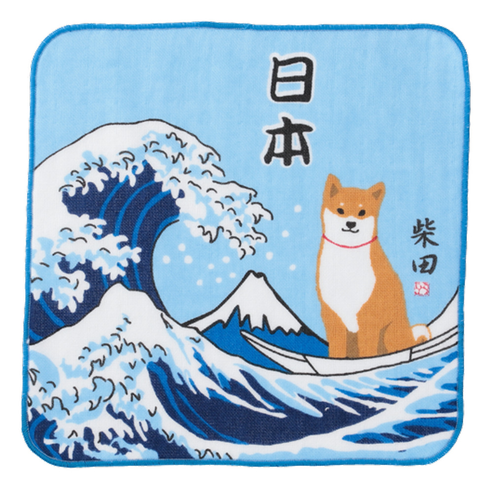 おおなみしばた　ガーゼタオル(5枚入り)