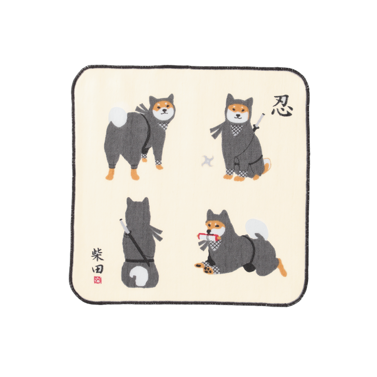 ニンニンシバタ　ガーゼタオル(5枚入り)