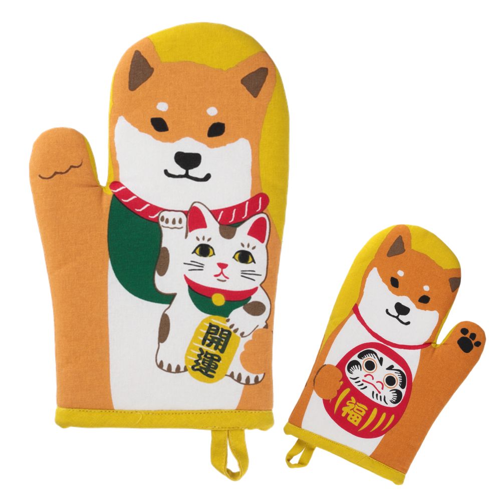 だるままねきしばた　ミトン(2枚入り)