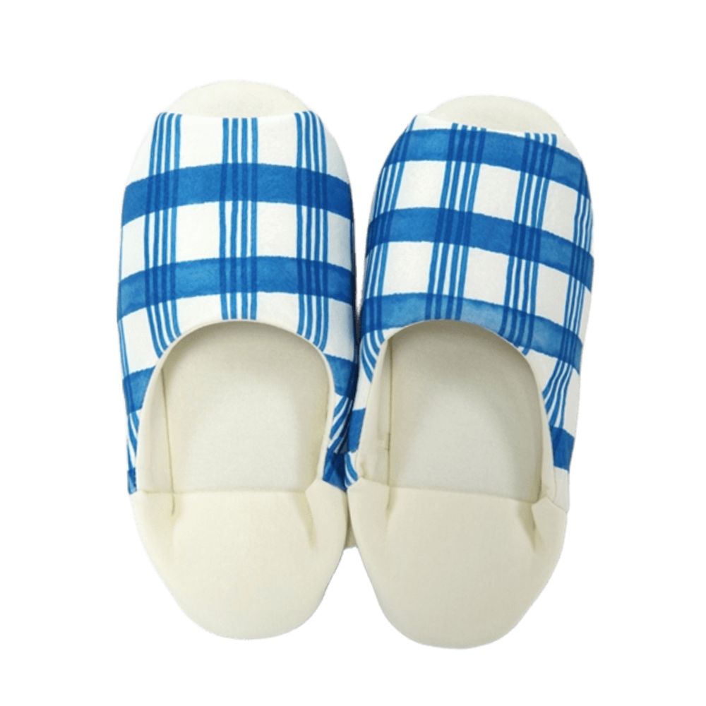 クレールチェック　ひんやりルームシューズ