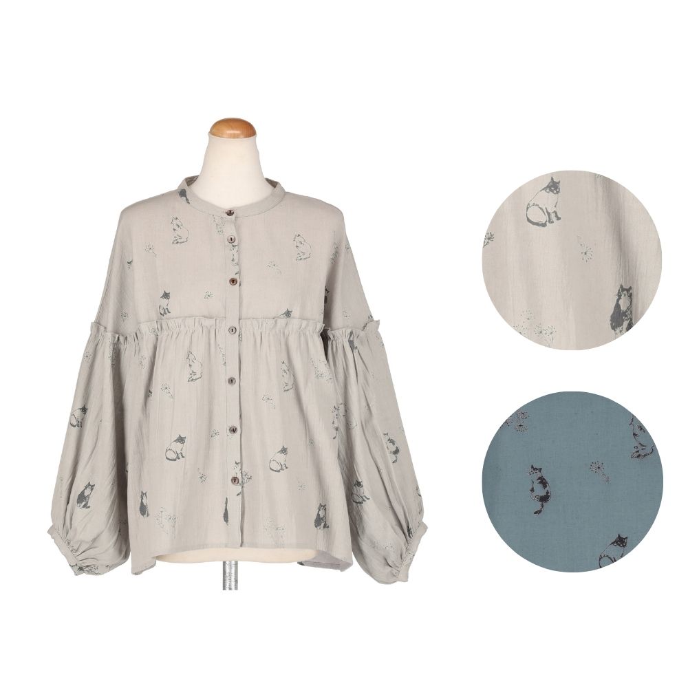 ネコハナ フリルブラウス