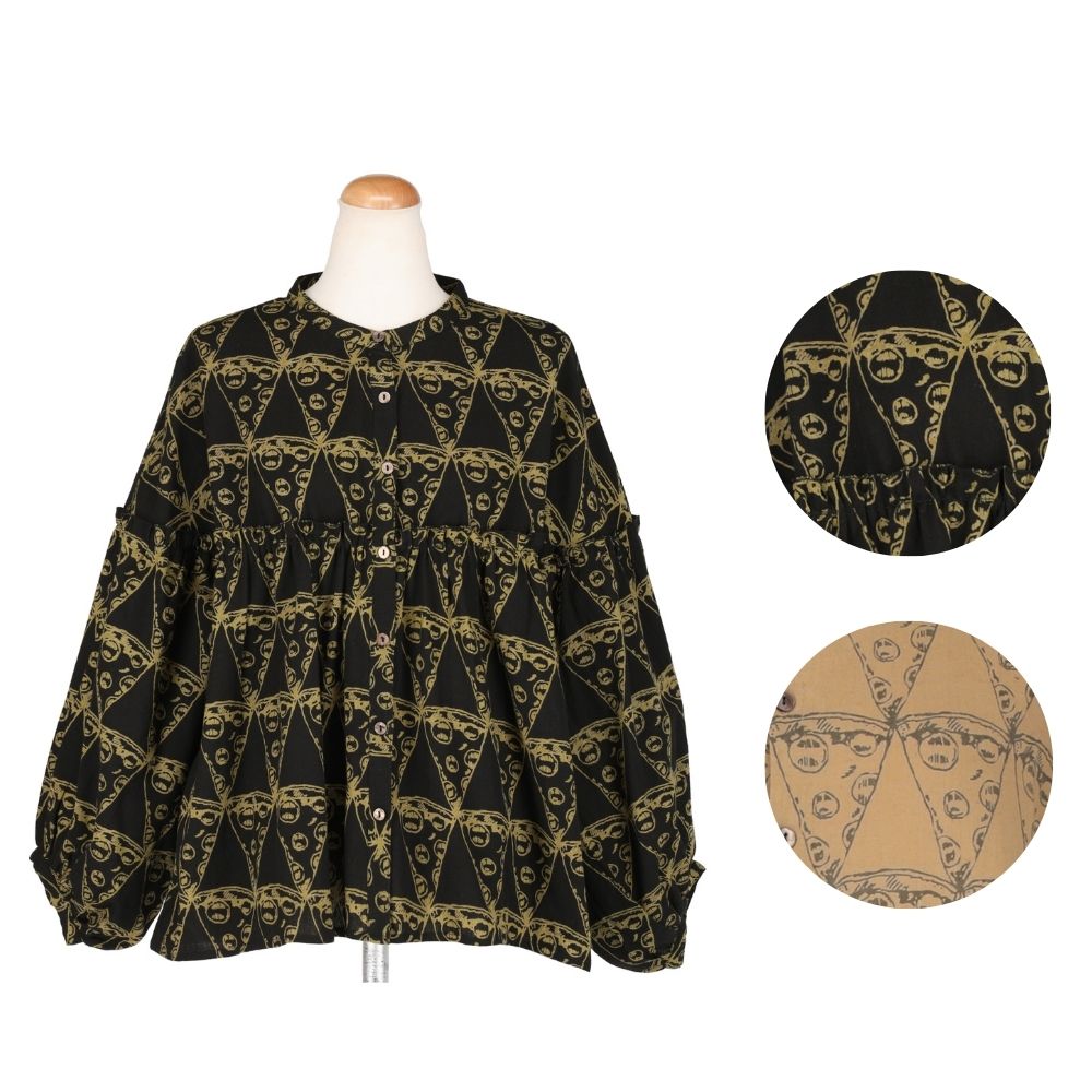 ピザ フリルブラウス