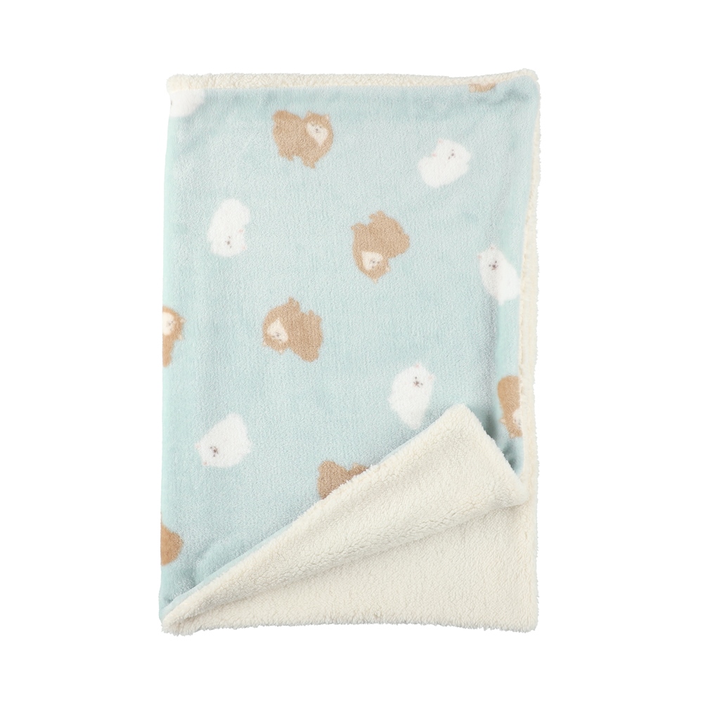 ポミィ ボア付ブランケット