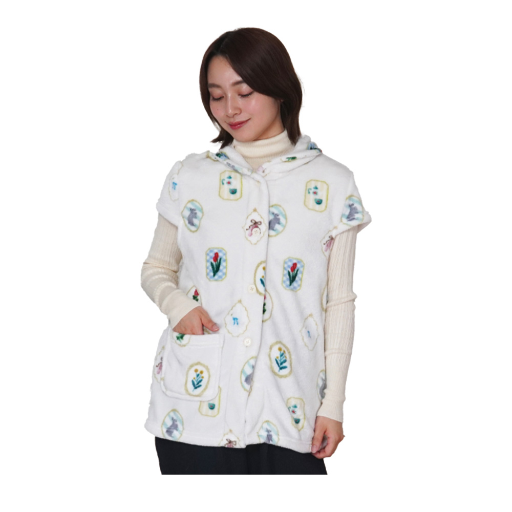 ガーリーフレーム 袖なしルームウェア