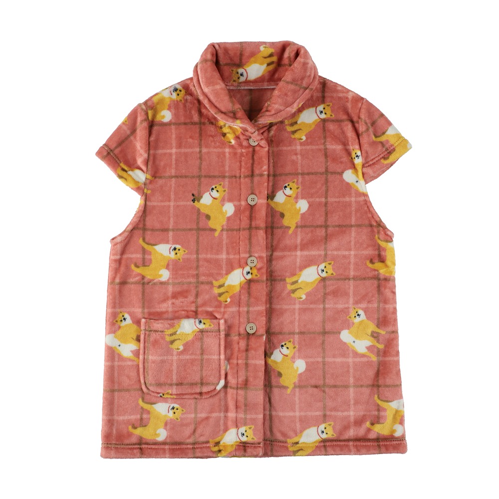 しばたチェック 袖なしルームウェア