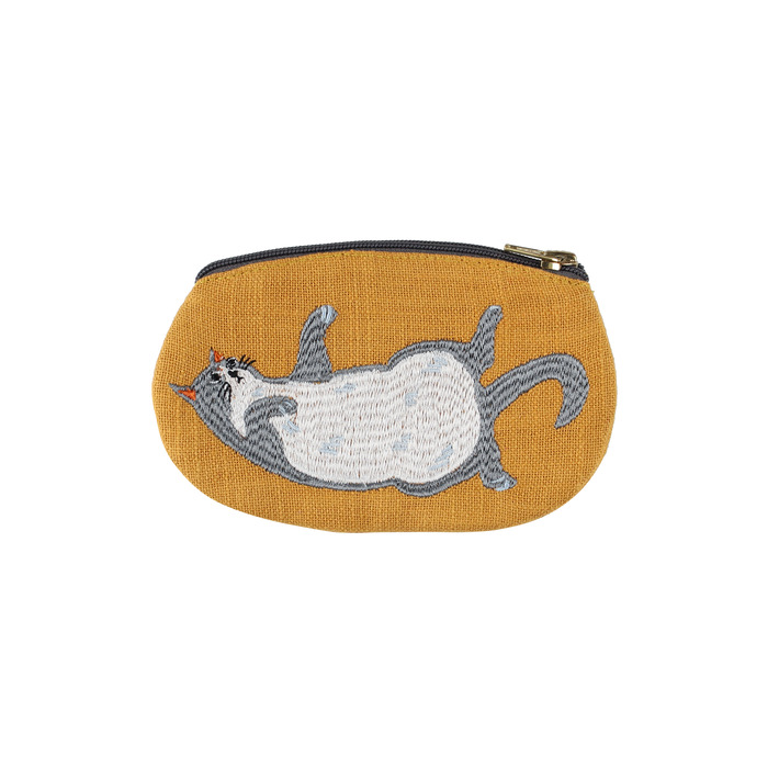 ハチワレ 刺繍ポーチ