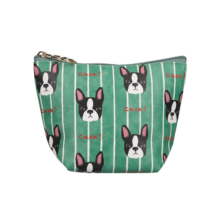 フレブルストライプ マチ付ポーチ