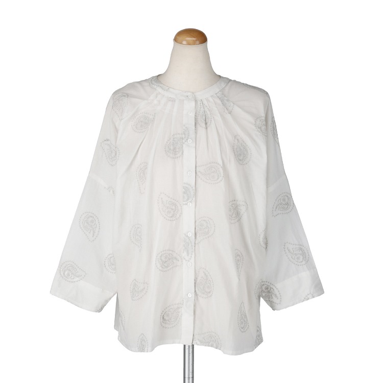 フラワーペイズリー　ブラウス