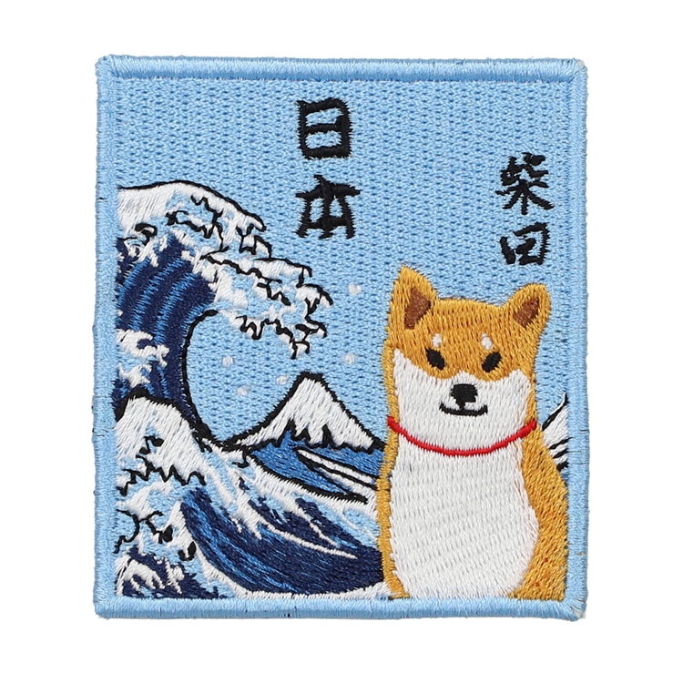 おおなみしばた　ワッペンシール(5個入り)