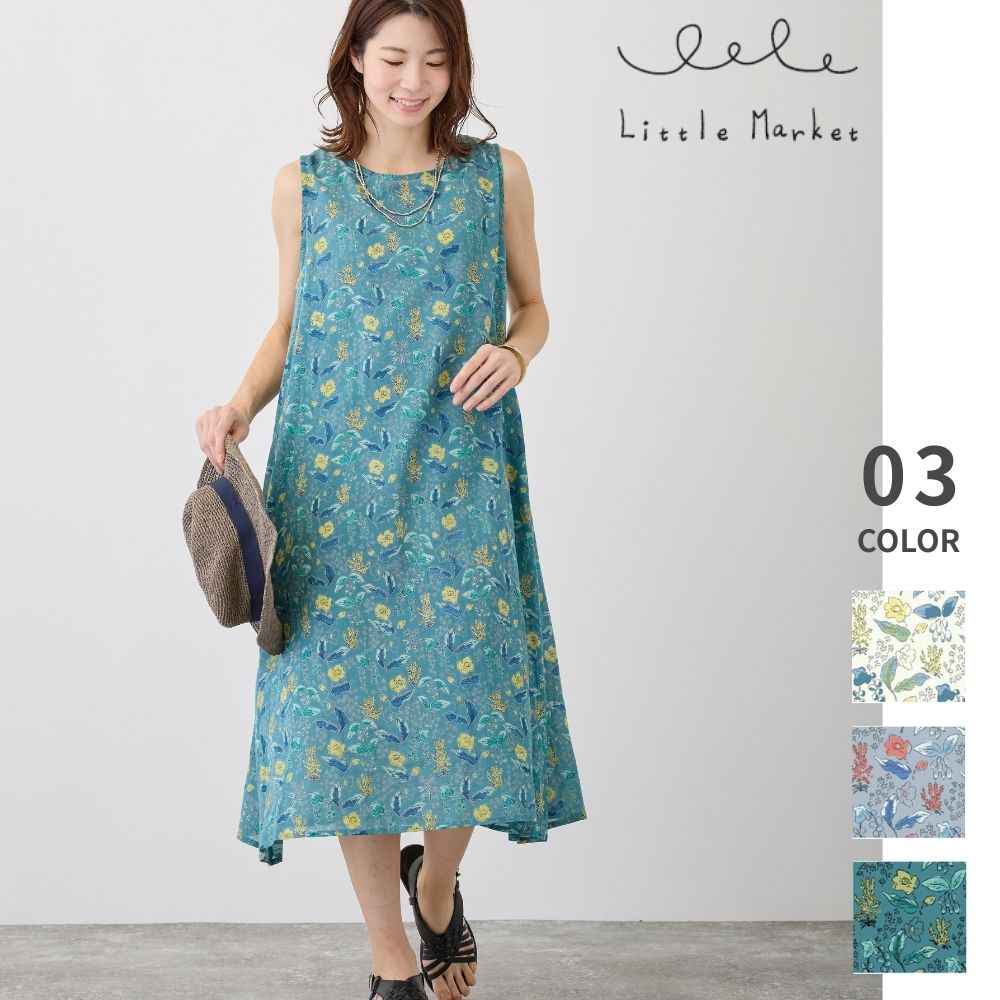 スクレフラワー ノースリーブワンピース