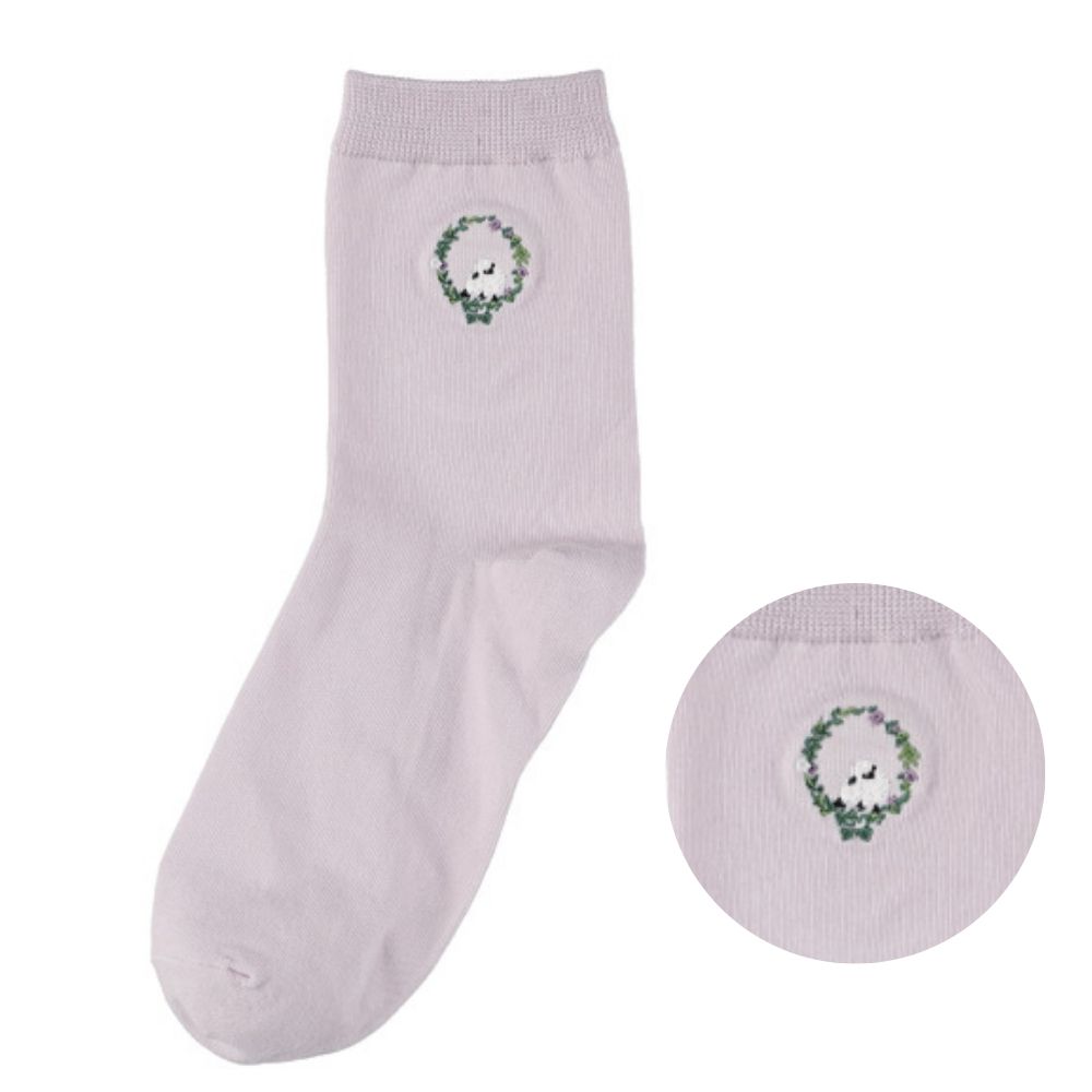 リースしまださん 刺繍ソックス