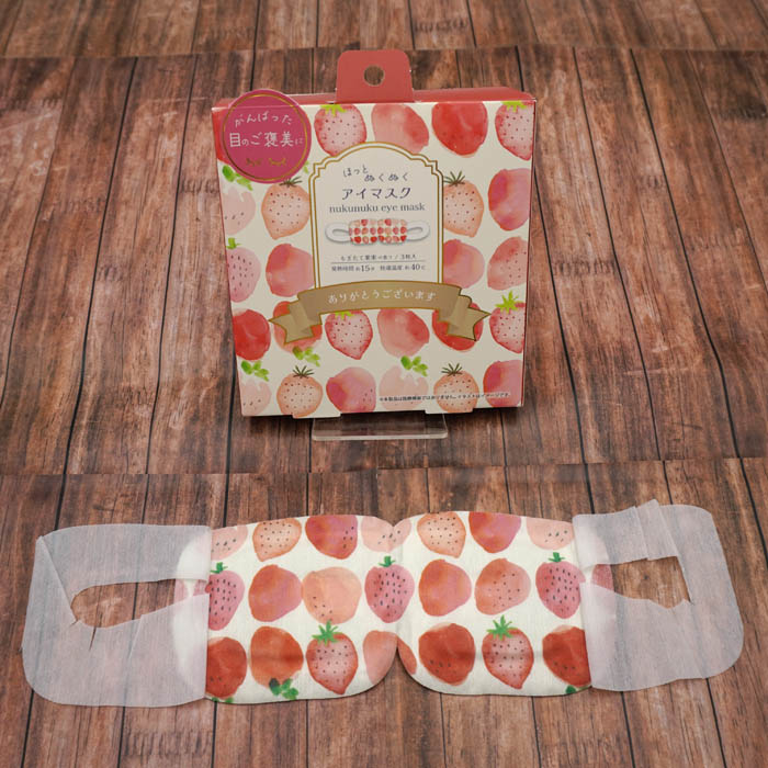 ☆新作☆スイサイイチゴ ホットアイマスク３枚入（もぎたて果実の香り）