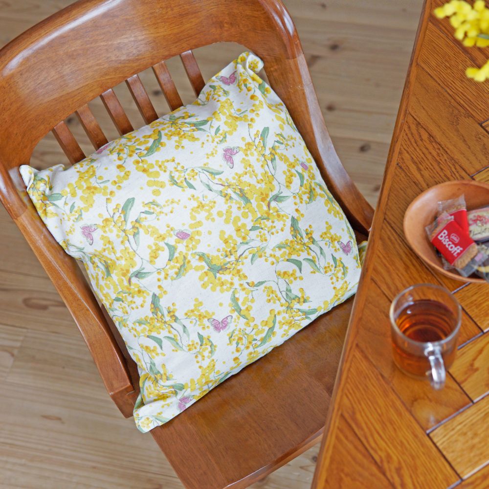 イエローパピヨン クッションカバー