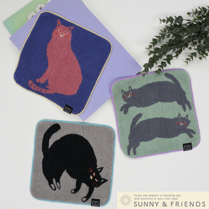 猫柄 タオルハンカチ