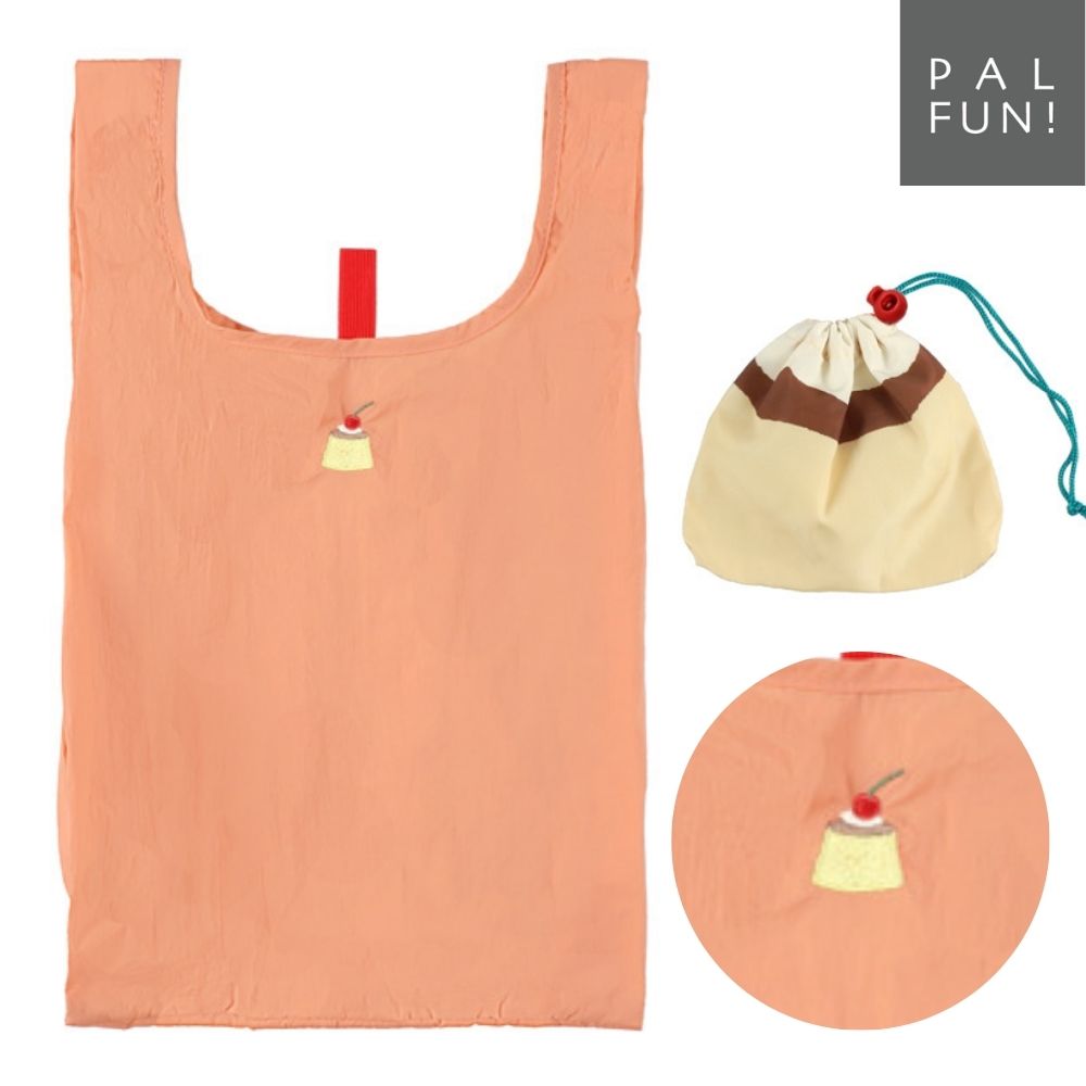 カスタードプリン 巾着付エコバッグＳ