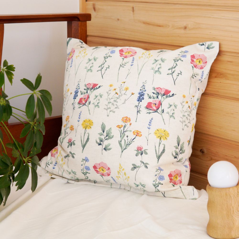 ボタニカルフラワー クッションカバー