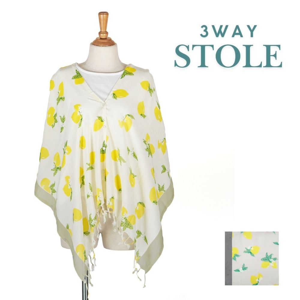 レモネードライン　３WAYストール