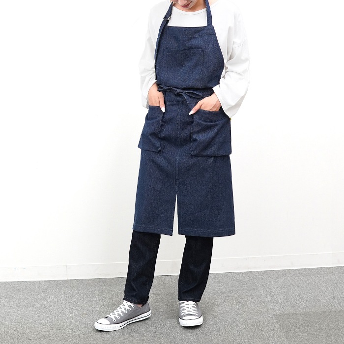 デニムス　ロングエプロン