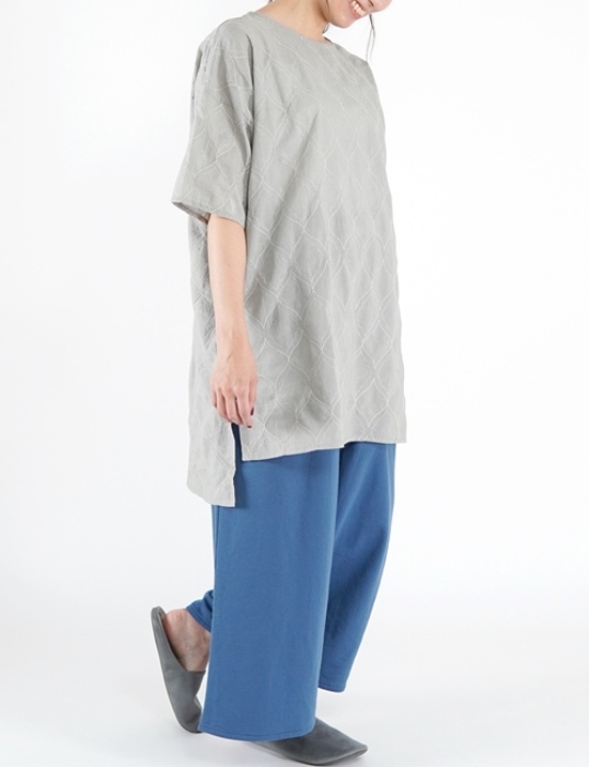 無地ベーシック　ワイドパンツ