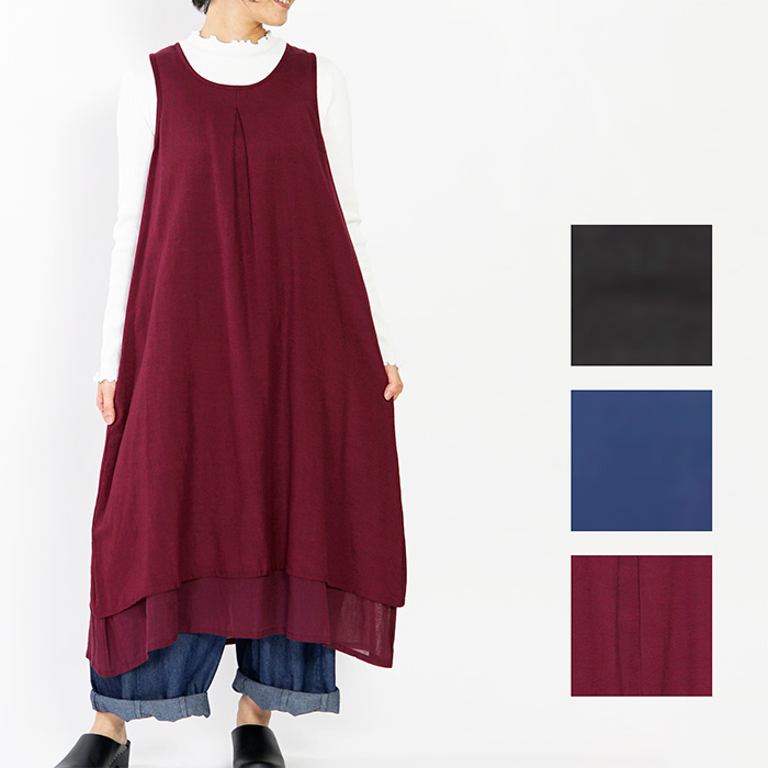 ミルフィーユ　ノースリーブワンピース